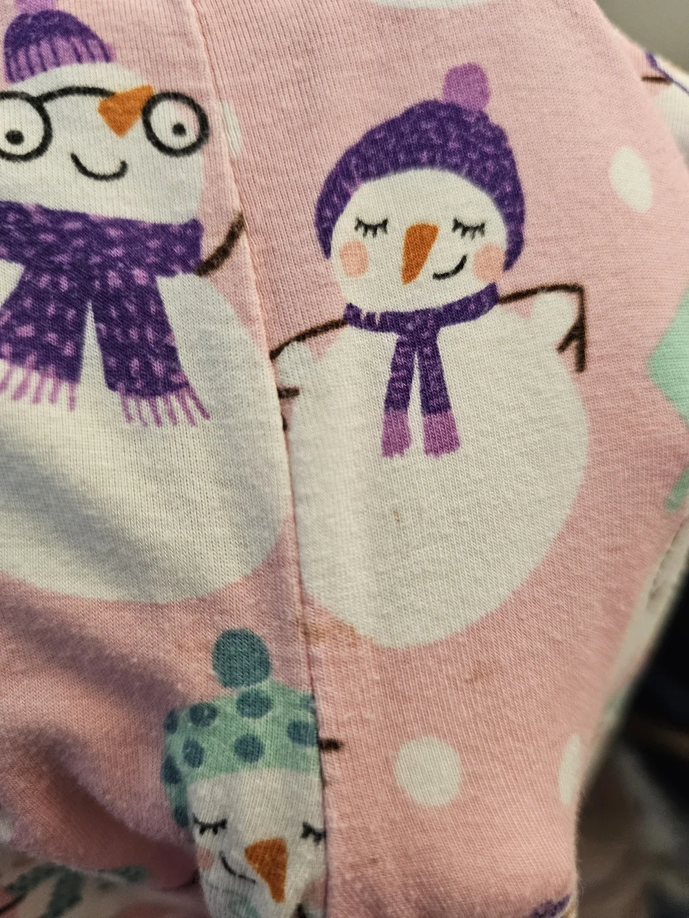 Little Sleepies Pink Snow Much Fun Print Size 3T
